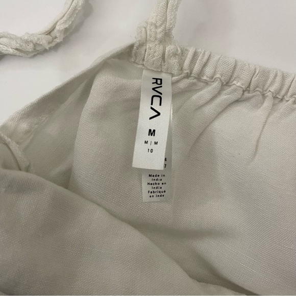 RVCA Cropped Sweetheart Tank Top White Linen Medium - Picture 9 of 10